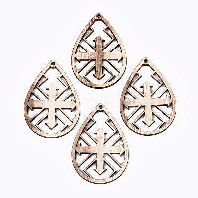 Unfinished Hollow Wood Big Pendants WOOD-N006-113-1