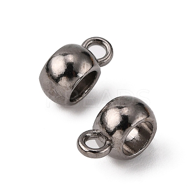 Tibetan Style Alloy Tube Bails TIBEP-LFH251Y-B-FF-1