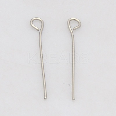 Tarnish Resistant 201 Stainless Steel Eye Pin STAS-N017-01-0.6x50mm-1