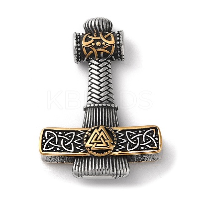 Ion Plating(IP) Viking 304 Stainless Steel Pendants STAS-D014-07AG-1