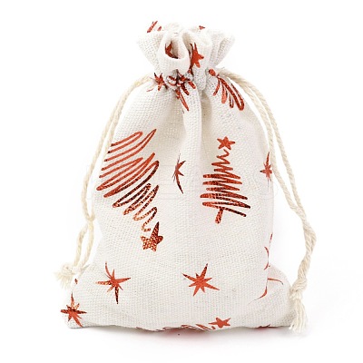 Christmas Theme Cotton Fabric Cloth Bag ABAG-H104-B-1