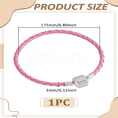 1Pc Cowhide Cord Braided Bracetlets for Men Women BJEW-LP0003-47D-1