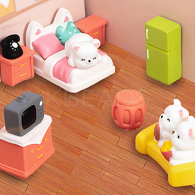 2 Sets 40Pcs Mini Wood Floor Sticker DIY-GO0002-34-1