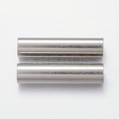Tarnish Resistant 304 Stainless Steel Tube Beads STAS-P128-08-1