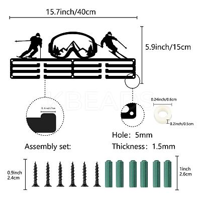 Fashion Iron Medal Hanger Holder Display Wall Rack ODIS-WH0037-217-1