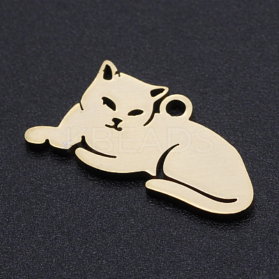 304 Stainless Steel Kitten Pendants A-STAS-N090-JN857-2-1