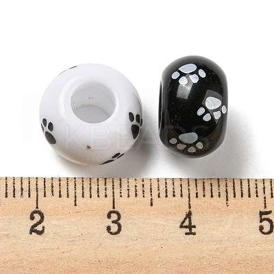 Printed Acrylic Beads OACR-E031-04A-1