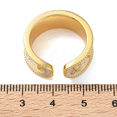 Brass Enamel Cuff Open Rings KK-E807-01G-1