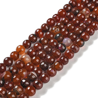 Natural Agate Beads Strands G-M437-B01-01K-1