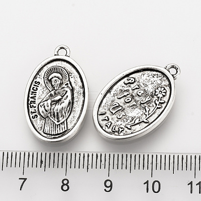 Tibetan Style Alloy Pendants TIBE-Q078-07AS-RS-1