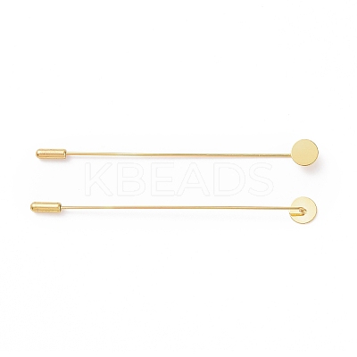 Brass Lapel Pin Base Settings KK-I693-02E-G-1