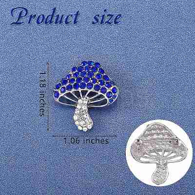 Cubic Zirconia Mushroom Brooch JBR102G-1