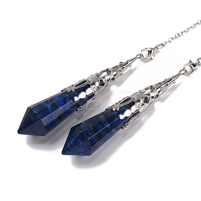 Natural Lapis Lazuli Pointed Dowsing Pendulum Big Pendants G-H285-06P-A29-1