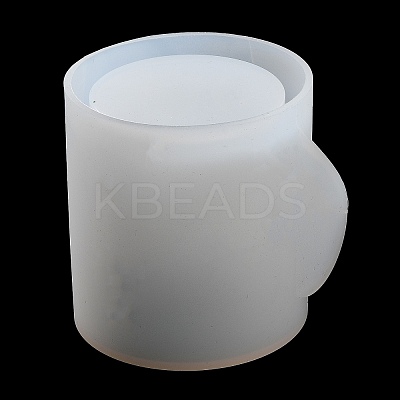 Valentine's Day Theme Column with Heart DIY Candle Cup Silicone Molds DIY-G098-02A-1