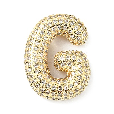 Rack Plating Brass Micro Pave Cubic Zirconia Pendants KK-Q790-01G-G-1
