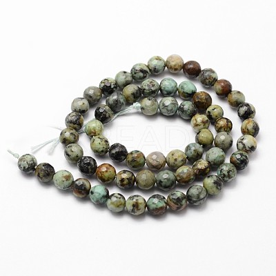 Natural African Turquoise(Jasper) Beads Strands G-D840-15-4mm-1