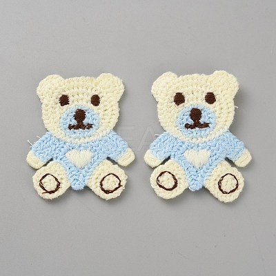 Polyester Embroider Thread Iron on/Sew On Patches PATC-WH0023-23A-1