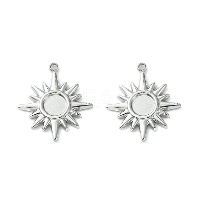 Non-Tarnish 304 Stainless Steel Pendant Cabochon Settings STAS-L269-051P-1