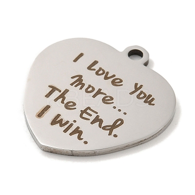 Non-Tarnish Valentine's Day 201 Stainless Steel Pendants STAS-L079-24P-02-1