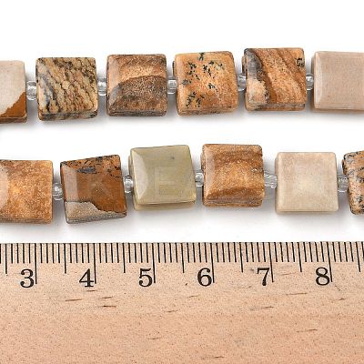 Natural Picture Jasper Beads Strands G-F802-B06-01-1