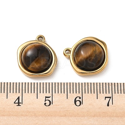 Natural Tiger Eye Pendants STAS-G397-01G-03-1