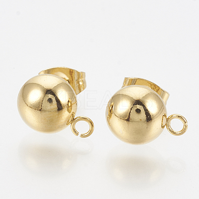 201 Stainless Steel Stud Earring Findings X-STAS-Q225-16G-6mm-1