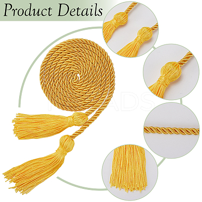 Polyester Double-end Tassels Fringed Bachelor's Gown Hanger FIND-WH20041-001A-1