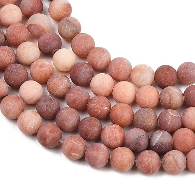 Natural Pink Aventurine Beads Strands LS-G-G716-01-6mm-1