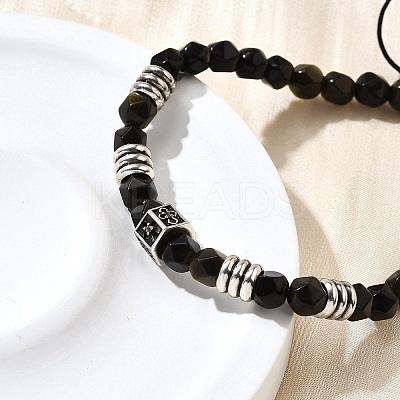 Brass Beaded Bracelets BJEW-Z094-03D-1