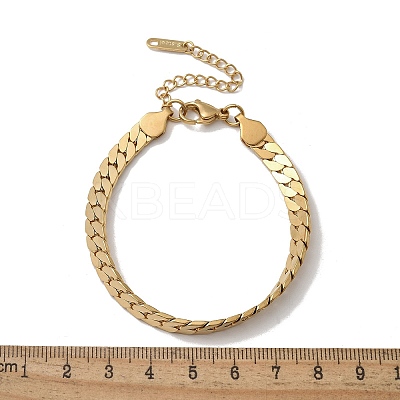 304 Stainless Steel Snake Chains Bracelets for Women BJEW-R009-01G-1
