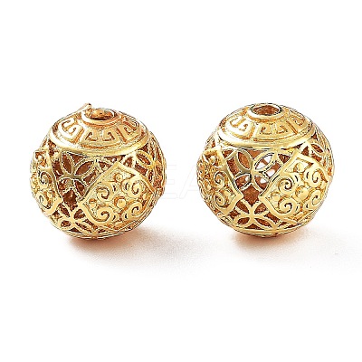 Rack Plating Brass Beads KK-S377-16G-1