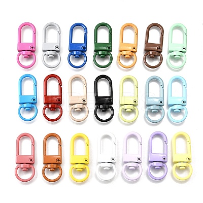 Spray Painted Alloy Swivel Clasps PALLOY-A022-04-1