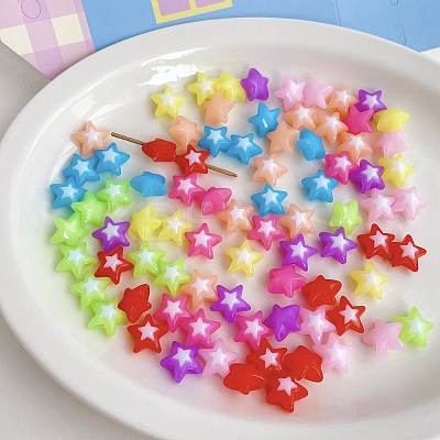 Opaque Acrylic Bead X-OACR-H038-48-1