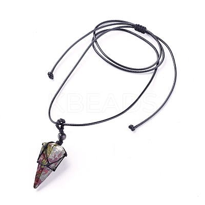Natural & Synthetic Mixed Stone Pendants Necklaces NJEW-E140-A-1