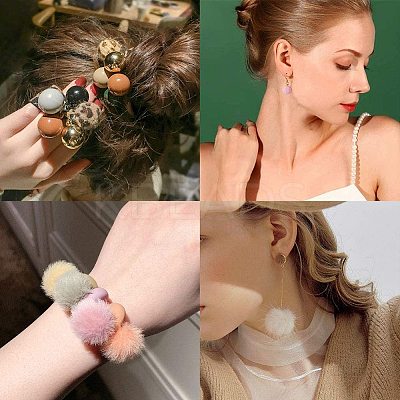 Faux Mink Fur Covered Pendants WOVE-MSMC003-04-1