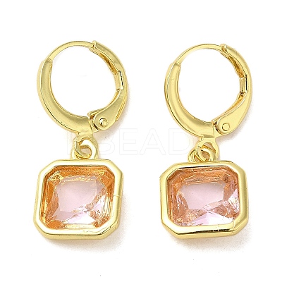 Real 18K Gold Plated Brass Dangle Leverback Earrings EJEW-L268-005G-01-1