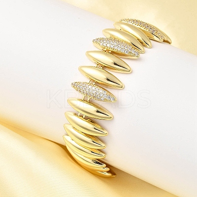 Brass Link Chain Bracelets for Women BJEW-H630-10G-1