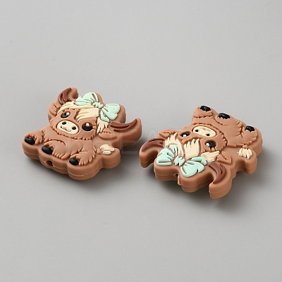 Cattle Food Grade Eco-Friendly Silicone Beads SIL-WH0018-33A-03-1