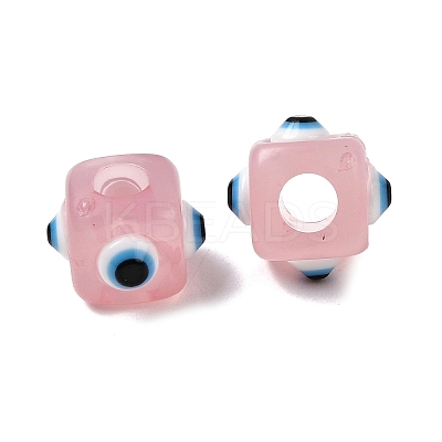 Resin Evil Eye European Beads RESI-A021-10-1