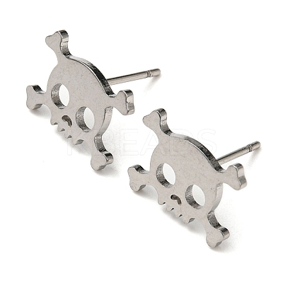 Non-Tarnish 304 Stainless Steel Stud Earrings EJEW-F322-01P-1