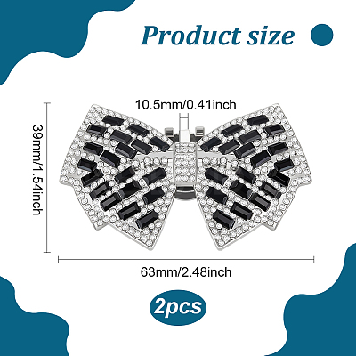 2Pcs Alloy Shoe Buckle Clips FIND-FG0003-10B-1