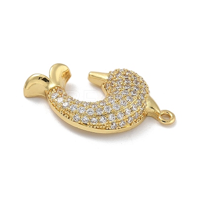 Rack Plating Brass Micro Pave Cubic Zirconia Pendants KK-G515-40G-01-1