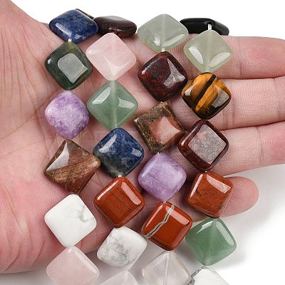 Natural Mixed Gemstone Beads Strands G-C220-C01-16mm-1