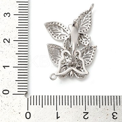 Brass Micro Pave Clear Cubic Zirconia Fold Over Clasps KK-G505-24C-P-1