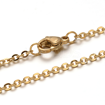 304 Stainless Steel Cable Chain Necklace STAS-L164A-01G-1
