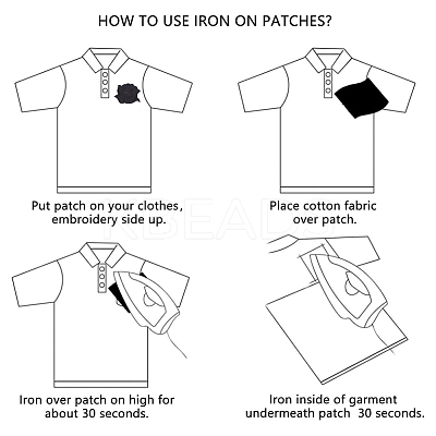 15Pcs 3 Styles Iron on Cloth Patches FIND-CY0001-18-1