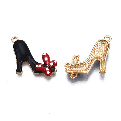 Rack Plating Alloy Enamel Pendants ENAM-T011-131B-1