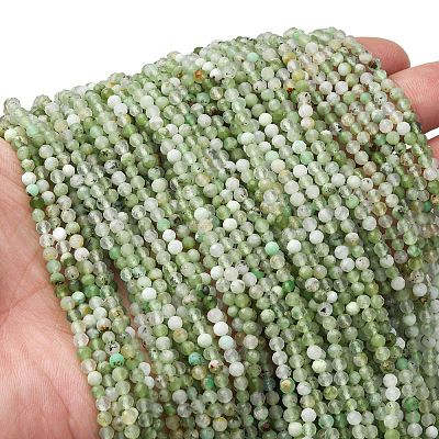 Natural Chrysoprase Beads Strands G-RM2025-A39-3mm-1