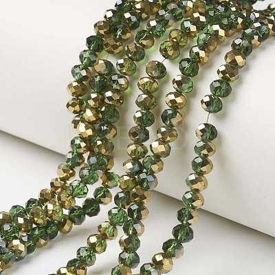 Electroplate Transparent Glass Beads Strands EGLA-A034-T2mm-O08-1