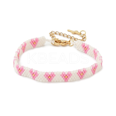 Glass Seed Beaded Bracelets for Women BJEW-MZ00214-01-1